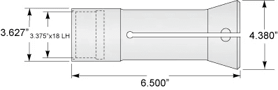 2-5/8 Gridley Collet 2-1/2 Round Serrated